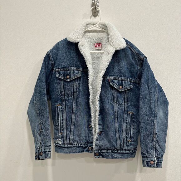 Levi's Other - Vintage 80's Levi's 527 Trucker Sherpa Lined Denim Jacket Size Small Made In USA